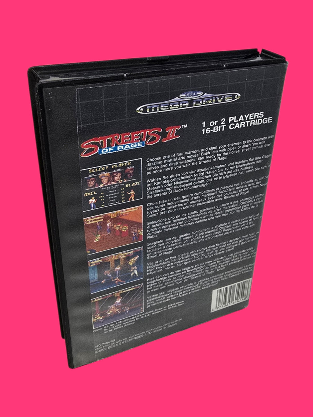 VIDEOJUEGO SEGA MEGA DRIVE STREETS OF RAGE II (CARATULA FOTOCOPIADA) VER BIEN FOTOS