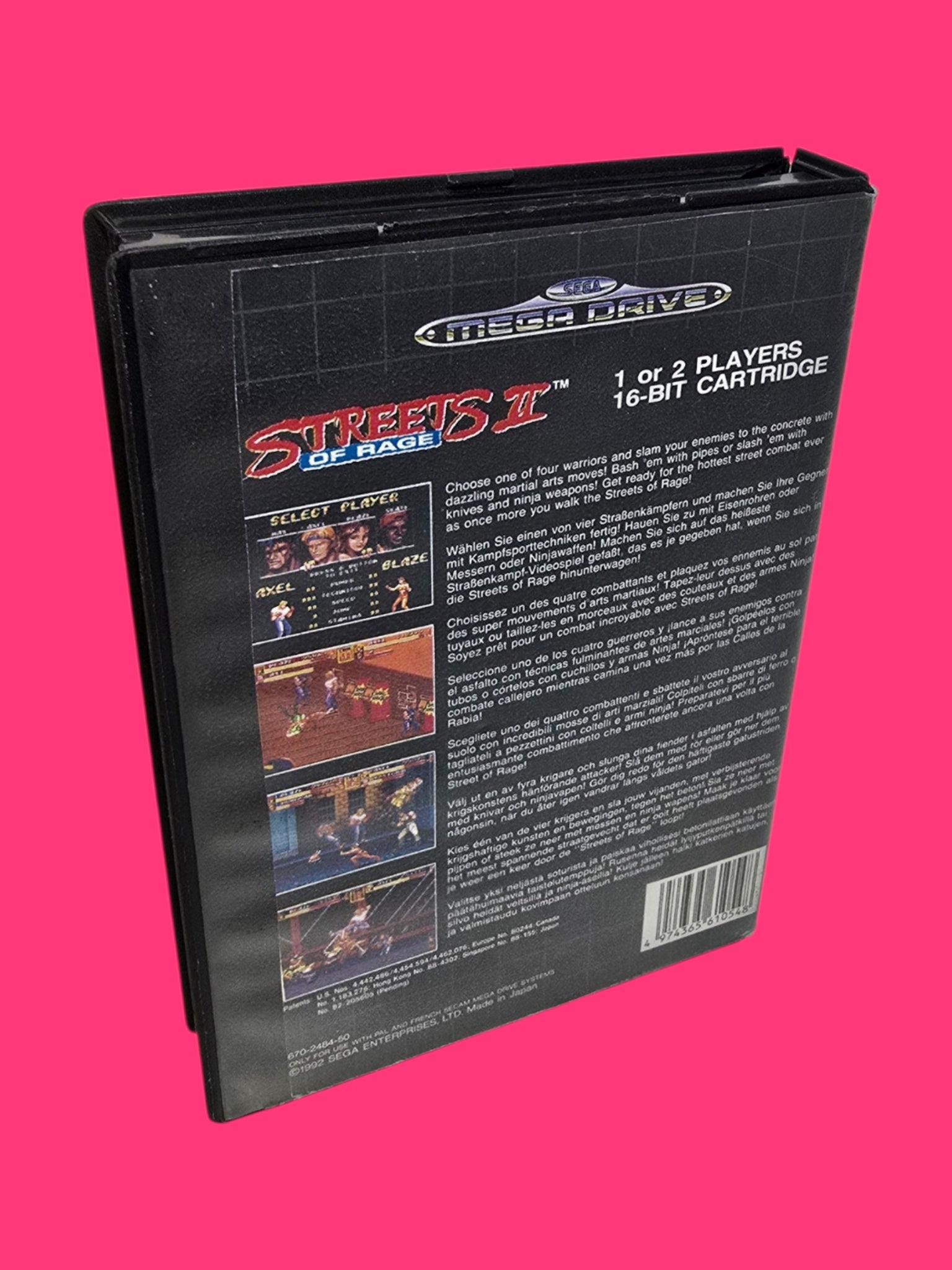 VIDEOJUEGO SEGA MEGA DRIVE STREETS OF RAGE II (CARATULA FOTOCOPIADA) VER BIEN FOTOS