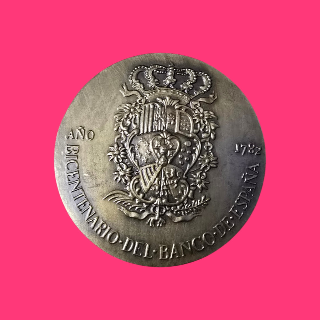 MEDALLON CONMEMORATIVO BANCO NACIONAL DE ESPAÑA S CARLOS 1782 (BICENTENARIO 1982)