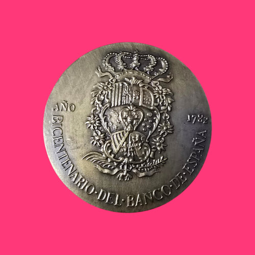 MEDALLON CONMEMORATIVO BANCO NACIONAL DE ESPAÑA S CARLOS 1782 (BICENTENARIO 1982)