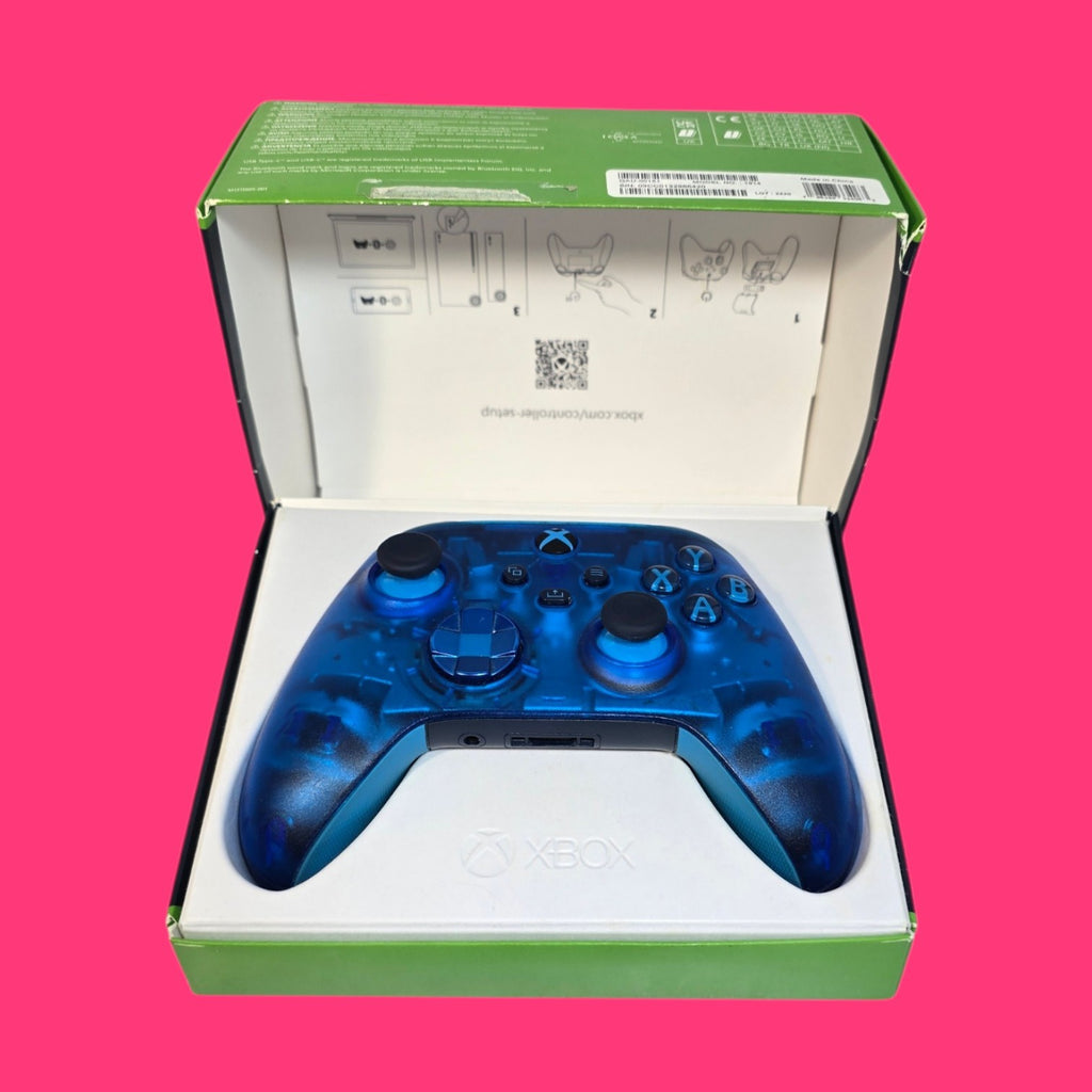 MANDO XBOX ONE SKY CIPHER AZUL ELECTRICO TRANSPARENTE CON CAJA