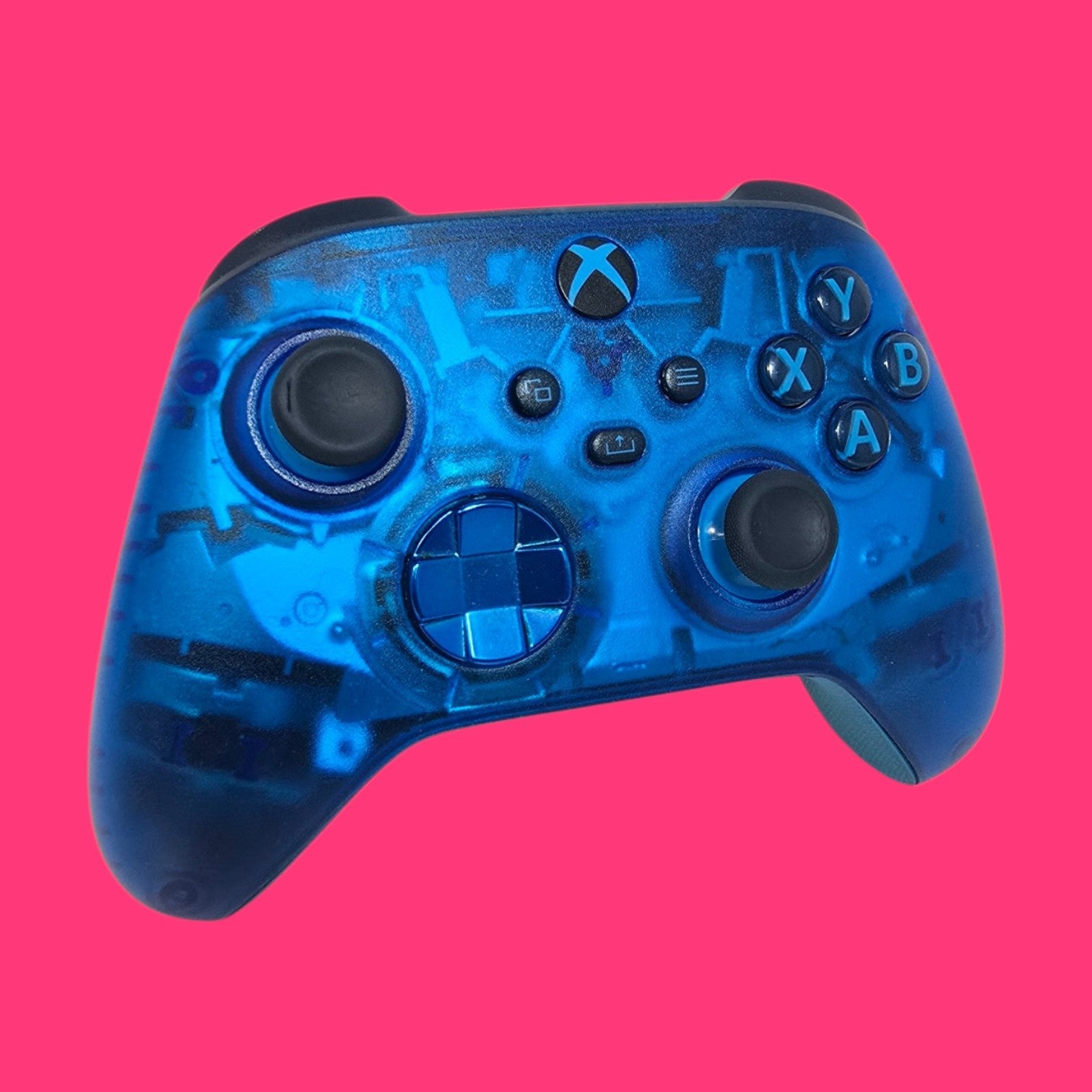MANDO XBOX ONE SKY CIPHER AZUL ELECTRICO TRANSPARENTE CON CAJA