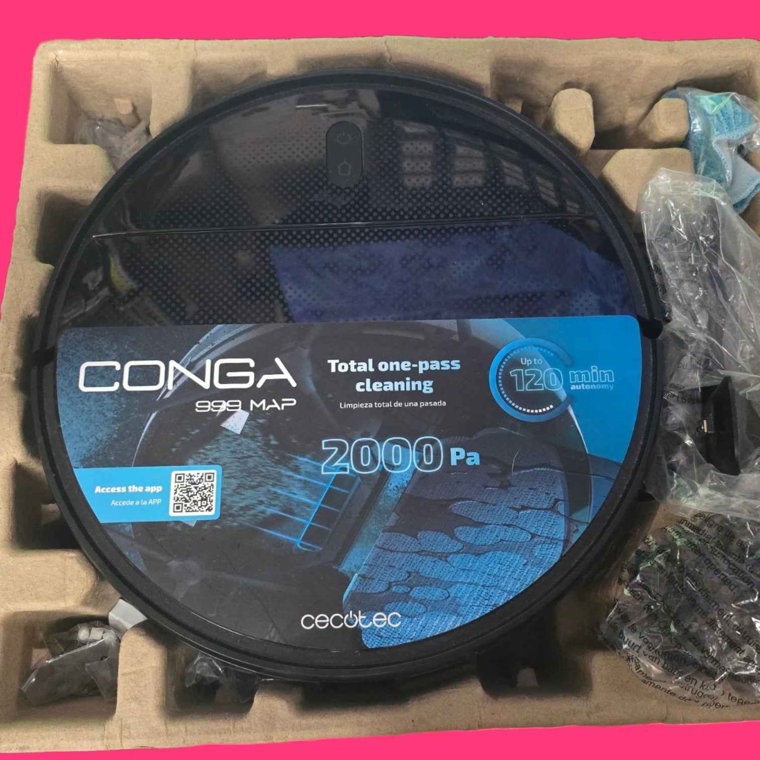 ROBOT ASPIRADOR MOPA CONGA 999 MAP GENESIS SEMINUEVO EN CAJA