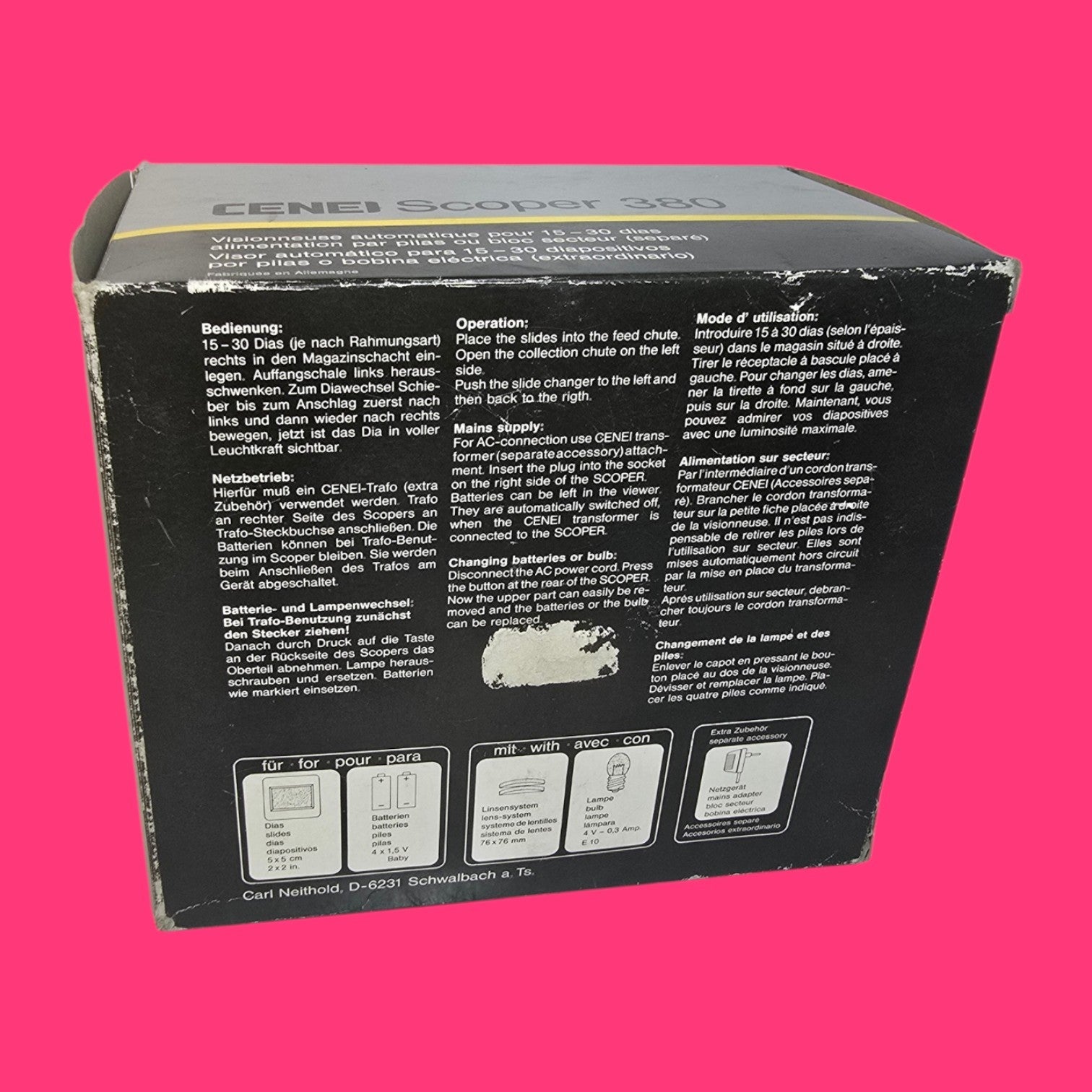 VISOR DE DIAPOSITIVAS CENEI SCOPER 380 EN CAJA