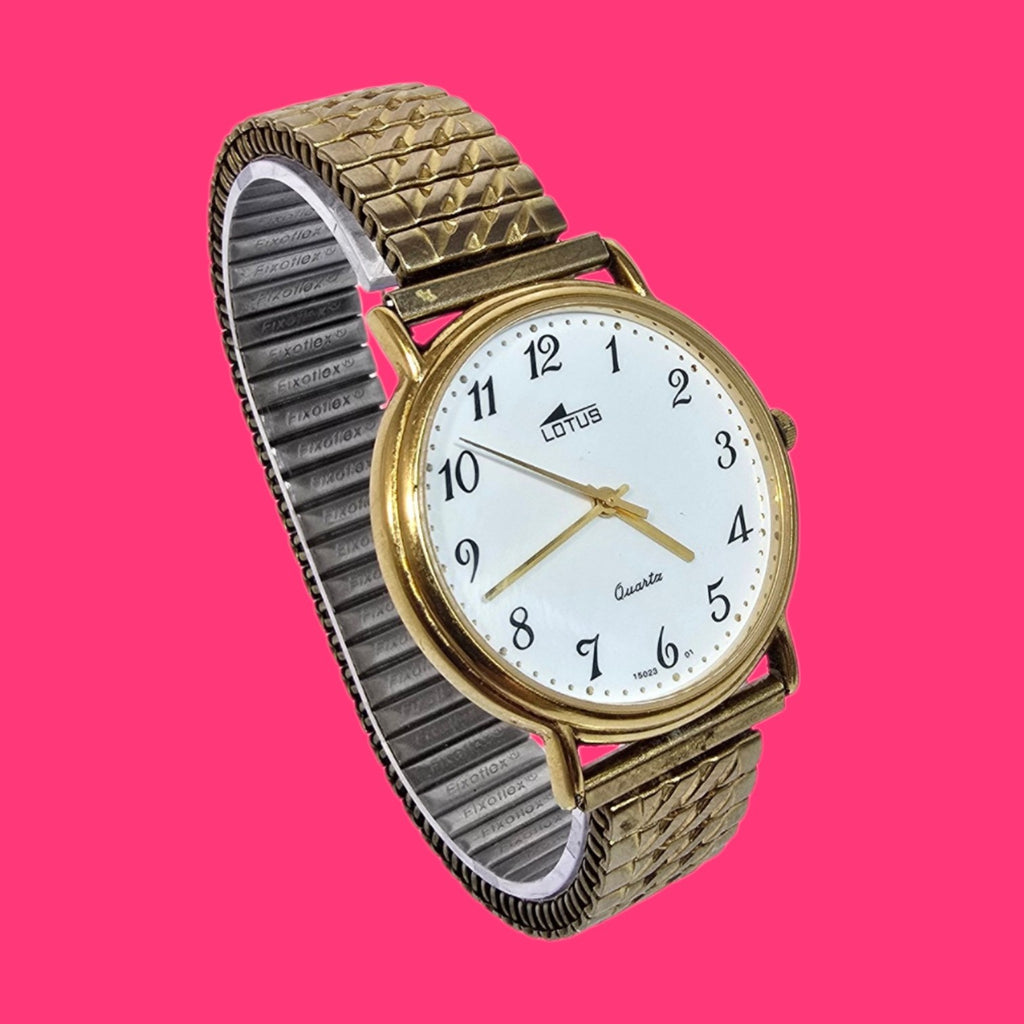 RELOJ PULSERA LOTUS 15023 DORADO CORREA DORADA EXTENSIBLE