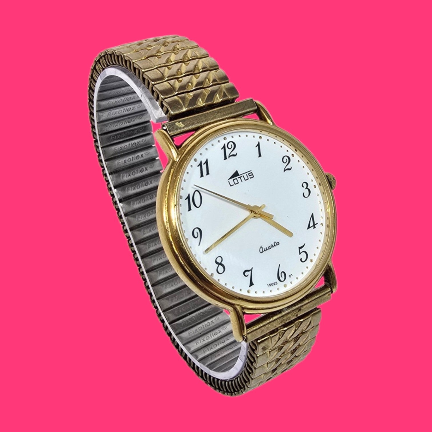 RELOJ PULSERA LOTUS 15023 DORADO CORREA DORADA EXTENSIBLE