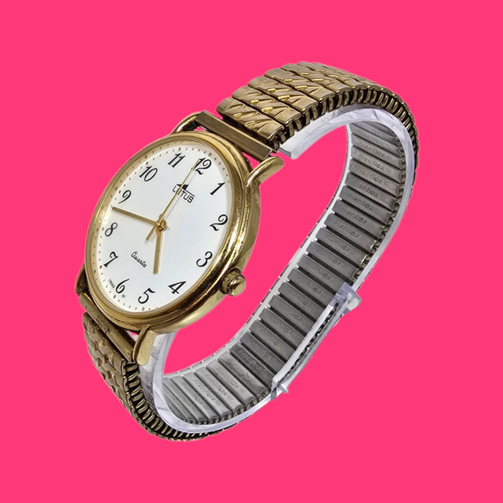 RELOJ PULSERA LOTUS 15023 DORADO CORREA DORADA EXTENSIBLE