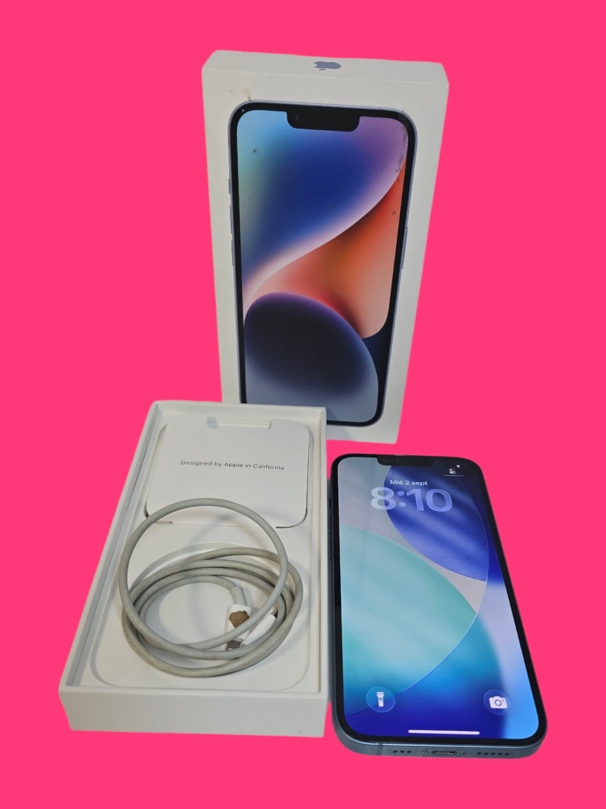 APPLE IPHONE 14 128GB AZUL (84% SALUD DE BATERIA)