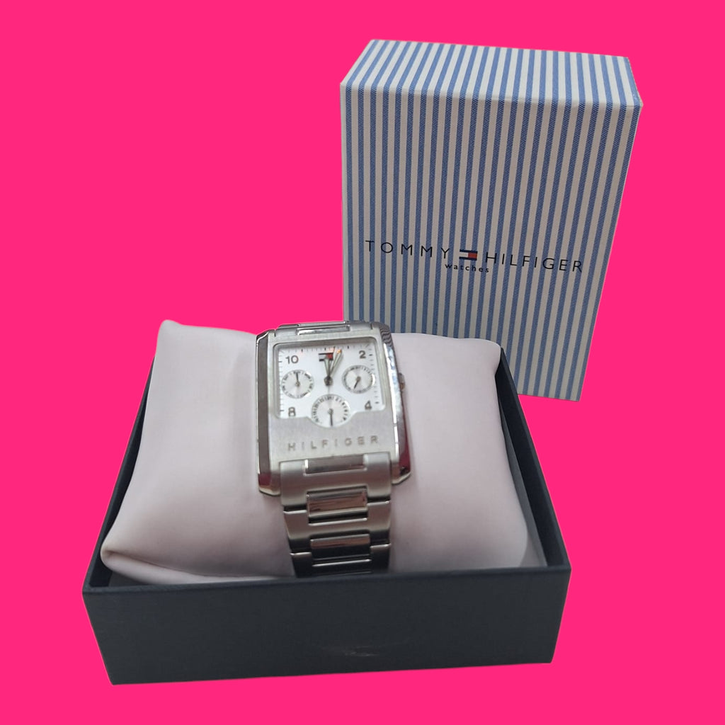 RELOJ PULSERA TOMMY HILFIGER F90218 METALICO PLATEADO CON CAJA