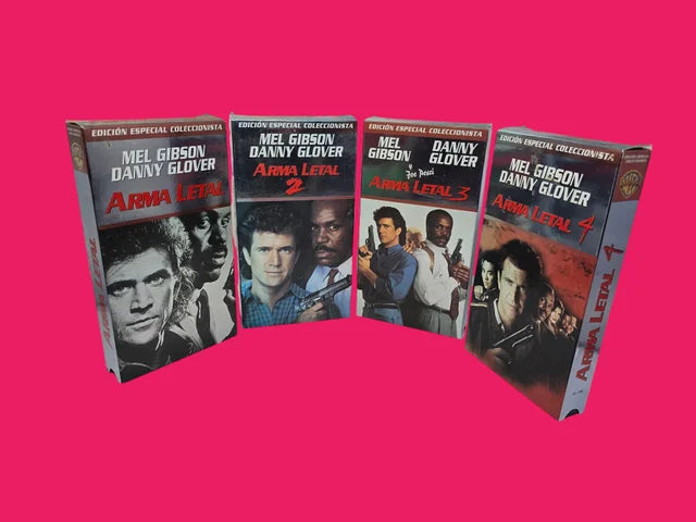PACK ARMA LETAL EN VHS LAS 4 PELICULAS