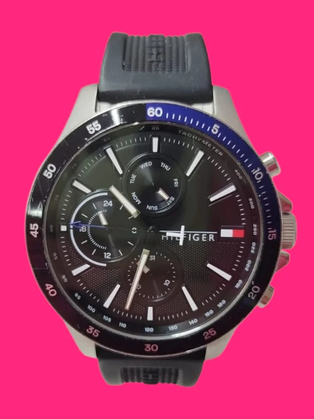 RELOJ PULSERA ANALOGICO TOMMY HILFIGER TH.396.1.27.2860 3139.9511 NEGRO Y PLATEADO